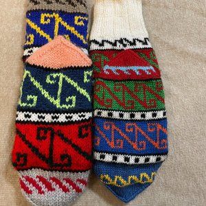 HAND KNITTED SOCKS Christmas Gift For Loved Ones Warm Soft Hand-Made Super Cool